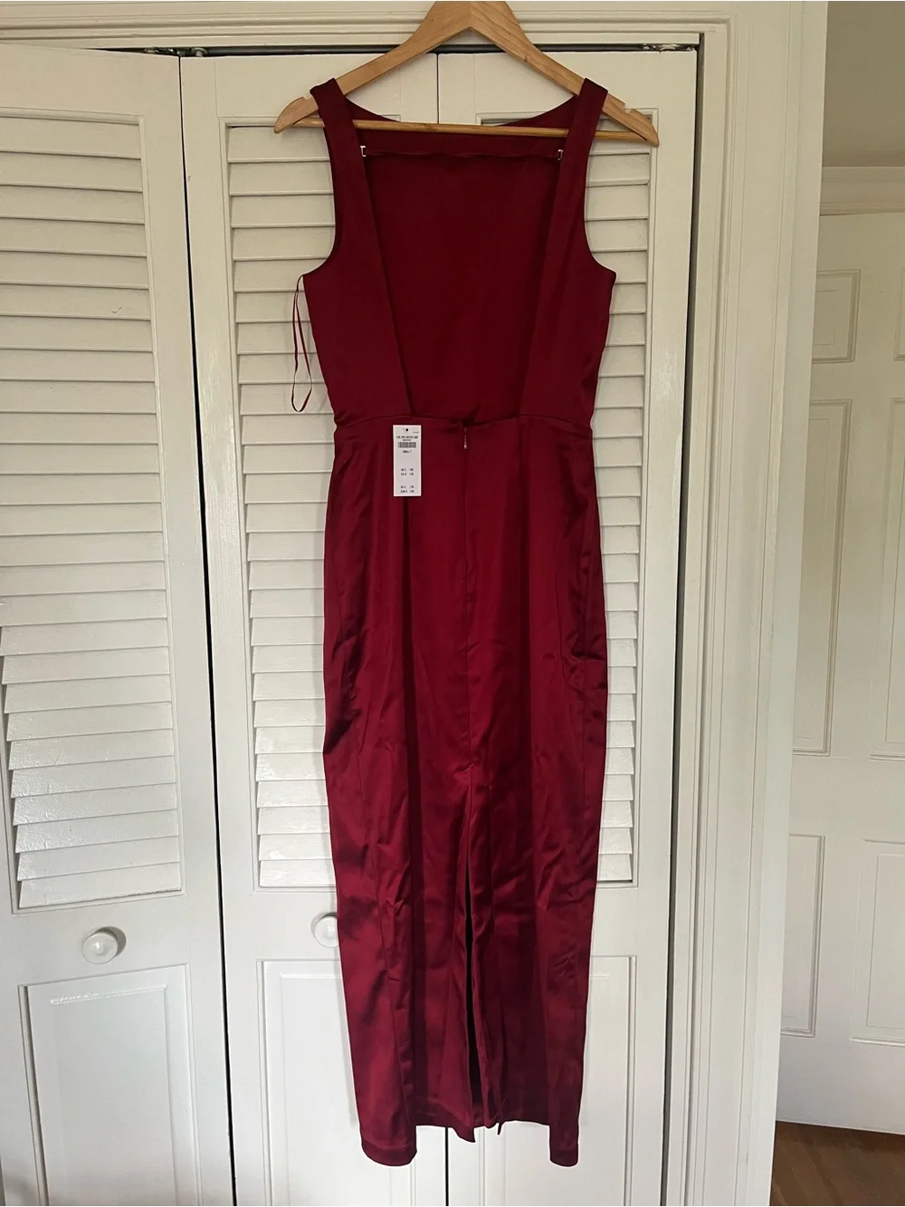 Abercrombie & Fitch Burgundy Satin Maxi Dress